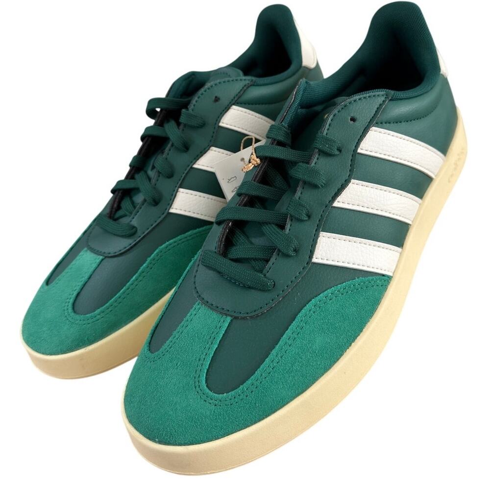 NWT Adidas Men's Barreda JR 1320 Green/White Suede/Leather Upper Size 12